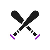 base-ball icône solide violet noir sport symbole illustration. vecteur