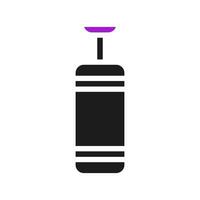 perforation sac icône solide violet noir sport symbole illustration. vecteur
