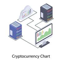 graphique en nuage de crypto-monnaie vecteur