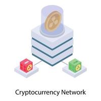 éléments de réseau de crypto-monnaie vecteur