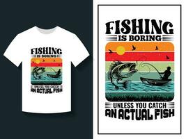 vecteur pêche typographie T-shirt, pêche chemise modèle, pêche vecteur t chemise conception, rivière pêche t chemise graphique, T-shirt conception avec pêche barre mer ancien style