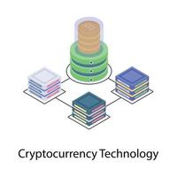 technologie et réseau de crypto-monnaie vecteur
