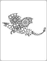 dragon mandala coloration pages pour adulte vecteur