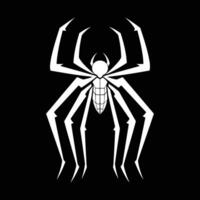 silhouette de une araignée pendaison de une la toile abandonné maison horreur vecteur