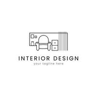 meubles minimaliste logo conception modèle. vecteur