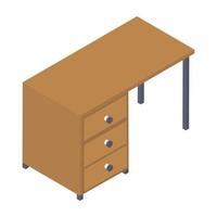 bureau et mobilier informatique vecteur