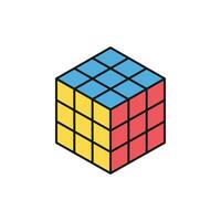 cube icône vecteur. coloré style signe pour mobile concept et la toile conception vecteur