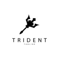 trident arme logo, vecteur lance de Roi poseidon Neptune, symbole modèle conception