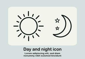 journée et nuit icône, Soleil et lune icône vecteur illustration sur isolé blanc Contexte.