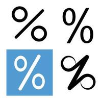 math symbole icône pour cent vecteur