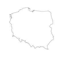 Pologne carte icône vecteur