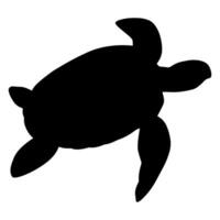 tortue, silhouette, vecteur, illustration vecteur