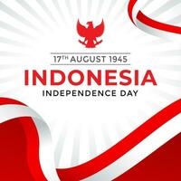 Bendera merah putih Indonésie ou bingkai Bendera merah putih et Contexte merah putih ou ornement Cadre merah putih vecteur
