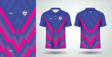 bleu violet rose polo sport chemise sublimation Jersey modèle vecteur