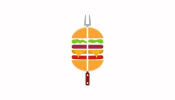 Burger logo, nourriture icône, pour vite nourriture logo vecteur