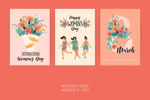 Journée internationale de la femme. Modèles de vecteur. vecteur
