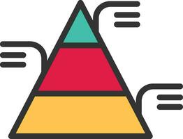 pyramide graphique icône image. vecteur