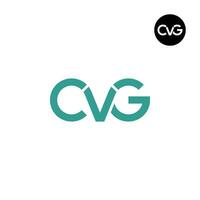 lettre CVG monogramme logo conception vecteur