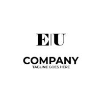 UE lettre logo conception vecteur