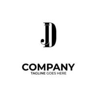 dj lettre logo conception vecteur
