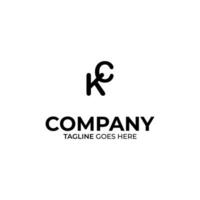 création de logo de lettre kc vecteur