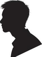 homme profil vecteur silhouette illustration noir Couleur