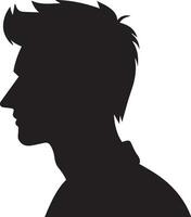 homme profil vecteur silhouette illustration noir Couleur