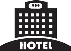 Hôtel logo vecteur silhouette, Hôtel icône vecteur