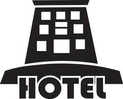 Hôtel logo vecteur silhouette, Hôtel icône vecteur