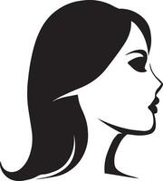 femme profil vecteur silhouette illustration