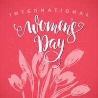 Journée internationale des femmes. Conception de lettrage pour bannières, prospectus, vecteur