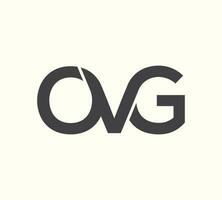 OVG ou moyenne lettre abstrait logo vecteur
