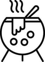 conception d'icône de vecteur de chaudron