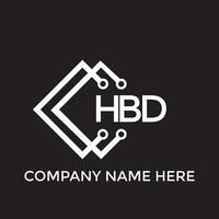 hbd lettre logo design.hbd Créatif initiale hbd lettre logo conception. hbd Créatif initiales lettre logo concept vecteur