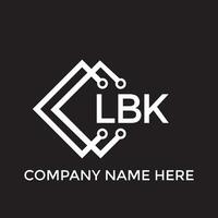 livre lettre logo design.lbk Créatif initiale livre lettre logo conception. livre Créatif initiales lettre logo concept. vecteur