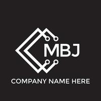 printmbj lettre logo design.mbj Créatif initiale mbj lettre logo conception. mbj Créatif initiales lettre logo concept. vecteur