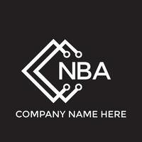 printnba lettre logo design.nba Créatif initiale nba lettre logo conception. nba Créatif initiales lettre logo concept. vecteur