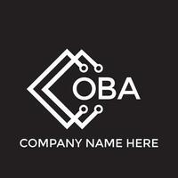 printoba lettre logo design.oba Créatif initiale oba lettre logo conception. oba Créatif initiales lettre logo concept. vecteur