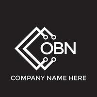 printobn lettre logo design.obn Créatif initiale obn lettre logo conception. obn Créatif initiales lettre logo concept. vecteur