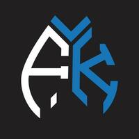 fk lettre logo design.fk Créatif initiale fk lettre logo conception. fk Créatif initiales lettre logo concept. vecteur