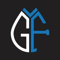 gf lettre logo design.gf Créatif initiale gf lettre logo conception. gf Créatif initiales lettre logo concept. vecteur