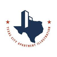 Texas réel biens ville ville bâtiment appartement illustration vecteur