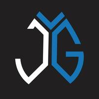 jg lettre logo design.jg Créatif initiale jg lettre logo conception. jg Créatif initiales lettre logo concept. vecteur