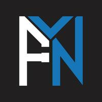 fn lettre logo conception.fn Créatif initiale fn lettre logo conception. fn Créatif initiales lettre logo concept. vecteur