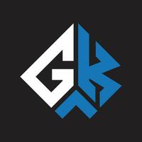 gk lettre logo design.gk Créatif initiale gk lettre logo conception. gk Créatif initiales lettre logo concept. vecteur