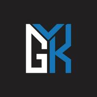 gk lettre logo design.gk Créatif initiale gk lettre logo conception. gk Créatif initiales lettre logo concept. vecteur