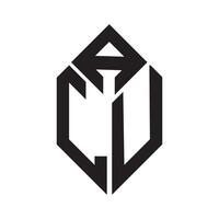 alu lettre logo design.alu Créatif initiale alu lettre logo conception. alu Créatif initiales lettre logo concept. vecteur