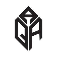 aqa lettre logo design.aqa Créatif initiale aqa lettre logo conception. aqa Créatif initiales lettre logo concept. vecteur