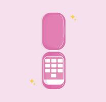 Barbie téléphone main tiré illustration vecteur