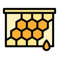 nid d'abeille icône vecteur plat